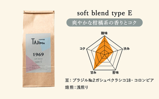 TAJIMA COFFEE 選べる 豆 粉! 選べる 2種のブレンドコーヒーセット(200g×2) / 自家焙煎珈琲 コーヒー 珈琲 老舗 喫茶店の味 ブレンド / 豆  soft blend type E