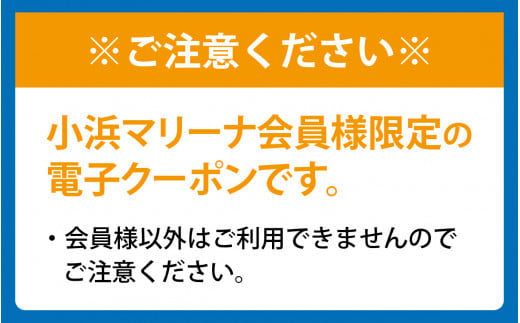 【会員様限定】小浜マリーナで利用できるMポイント30,000円分