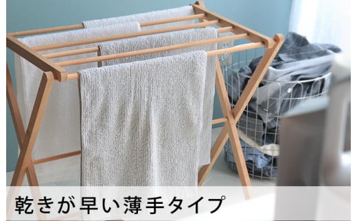 （今治タオルブランド認定品）今治タオル 速乾Daily フェイスタオル4枚セット＜ミストブルー＞ヒオリエ  【I001220MBL】