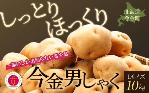 今金男しゃく（Lサイズ）約10kg【GI認証取得】 じゃがいも 男爵 いも だんしゃく 野菜 幻 北海道 今金町 GI認証 Lサイズ 10kg F21W-287 クラウドファンディング 実施中 GCF