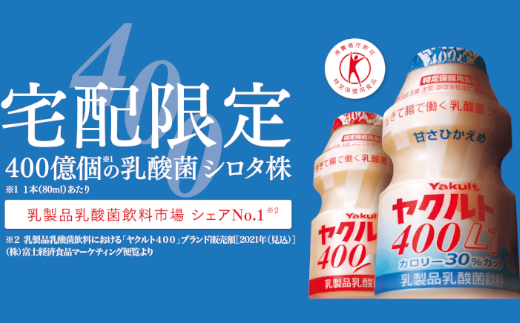 ＜市川市内の訪問限定＞ヤクルト配達見守り訪問(4週間／Yakult400類　28本)　【12203-0189】