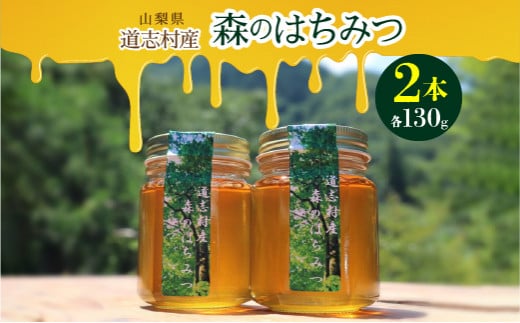 道志村産　森のはちみつ（130g×2本） ふるさと納税 はちみつ ハチミツ 蜂蜜 ハニー パン 食パン 山梨県 道志村 送料無料 DSD001