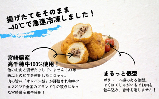 【レンジでプロ味！】極上黒毛和牛100％コロッケ 100g×6個／合計600g A124