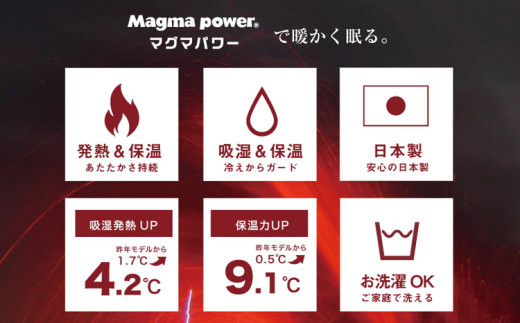 【アイボリー】マグマパワーMAX毛布（ダブル）