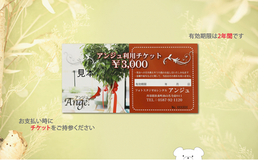 アンジュ利用券　3,000円分 [№5933-0125]