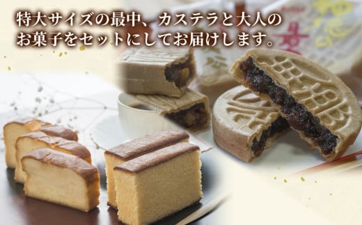 最中6個入りとカステラ・ブランデーケーキセット ケーキ 洋菓子 ブランデー お菓子 スイーツ 詰め合わせ ギフト 贈り物 大分県産 九州産 津久見市 熨斗対応