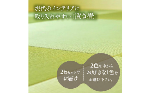 薄置畳 厚さ 6mm バリアフリー対応 2枚セット 【彩園02 新黄金色】 ヘリなし畳 ダイケン和紙 畳 置き畳 フロア畳 フローリング畳 傷防止 汚れにくい へりなし ヘリ無し畳 縁なし畳 縁なし ヘリ無し 和風 インテリア カーペット ラグ マット 和風インテリア 車椅子 バリアフリー 薄い 京都 与謝野 丹後