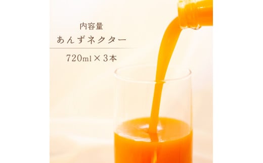 信州 千曲のあんずネクター ジュース  720ml 3本セット | 飲料 果物 フルーツ あんず 杏 アンズ ネクター ジュース 特産品 ちくま ながの 千曲市 長野県