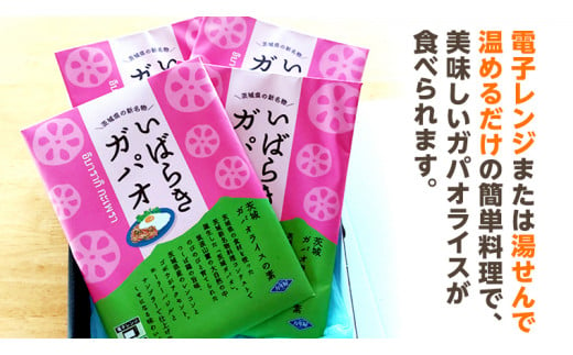 茨城ガパオ 4個 【茨城県共通返礼品／大洗町】 ガパオライス 混ぜごはんの素 つくば鶏 根菜 ゴボウ レンコン バジル ナンプラー 茨城 名物 [ER001sa]