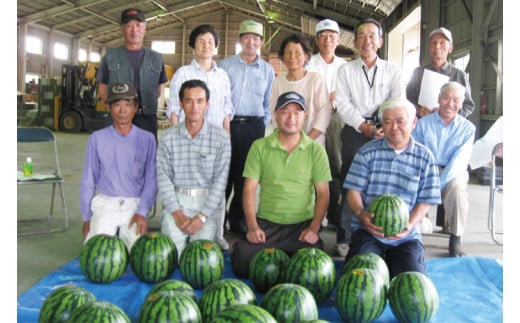 20-04 【先行予約】【2025年6月中旬より発送予定】茨城県産大玉すいか2玉（1玉6～7.5kg）JA水郷つくば【スイカ 西瓜 フルーツ 果物 くだもの 大玉 茨城県 阿見町】