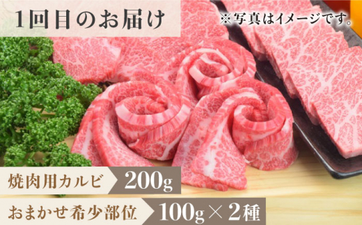 ＜3回定期便＞1ヶ月に1度の佐賀牛ひとり贅沢コース ステーキ/焼肉/スライス【ミートフーズ華松】 [FAY065]