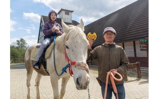 にんにんホーススクールは、お馬さんの乗馬体験ができます。