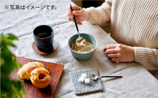 【波佐見焼】PATTERNED BOWL ペア 2点セット yellow + cobalt blue 食器 皿 【BIRDS’ WORDS】 [CF025]