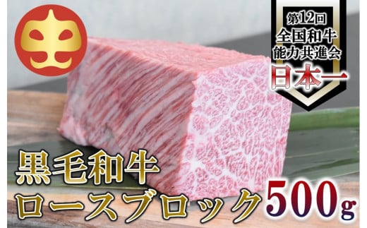 【うしの中山】 黒毛和牛 ロースブロック　500ｇ