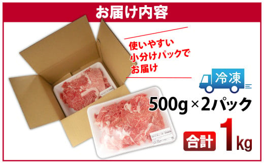 K1517＜2024年12月発送＞【A5・A4等級】常陸牛 切り落とし 1000g