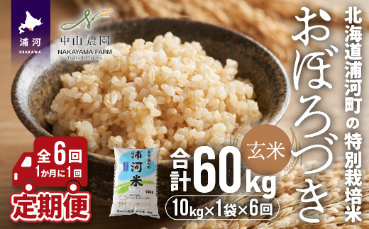 「おぼろづき10kg(玄米)」を月に1回(全6回)の定期便でお届けします！