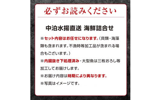 中泊水揚直送 海鮮詰合せ 大 （3～10尾程度） ※下処理済み 【徐福の里物産品直売所】 旬 詰め合わせ 魚 海鮮 ウスメバル メバル めばる 直送 ソイ カレイ ヒラメ 真鯛 タイ イカ タコ F6N-018