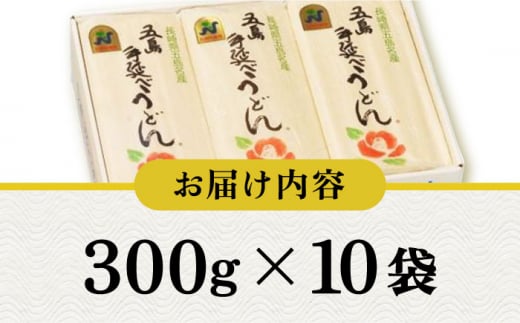 【五島うどんランキング1位！】五島手延べうどん 300g×10袋 うどん 乾麺 麺 五島うどん 【江口製麺】 [RBO009]