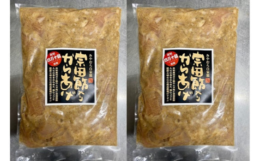 宗田節入りからあげ（冷凍950g）×２パック 四万十鶏 鶏むね肉 鳥 唐揚げ 揚げるだけ 簡単 おつまみ ビール おかず お弁当 惣菜 夜食 冷凍食品 時短 おいしい 国産 プレゼント【R00328】