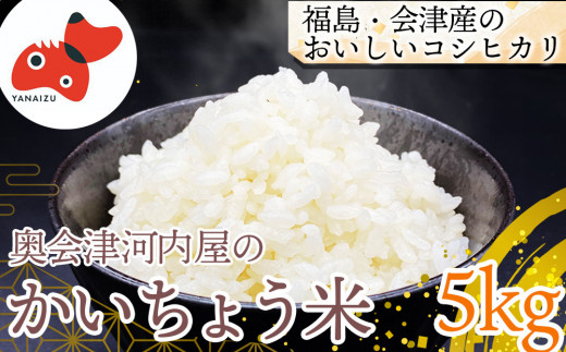 ＜令和5年産＞食味値80以上!会津・柳津産コシヒカリ「かいちょう米」5kg(2kg、3kgセット)【1467323】