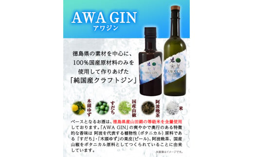 AWA GIN飲み比べ2本セット(720ml×1本 700ml×1本)《30日以内出荷予定(土日祝除く)》お酒 酒 ジン アルコール ギフト 日新酒類株式会社 送料無料 徳島県 上板町