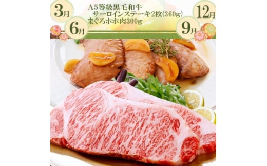 定期便(3回配送)枕崎お楽しみ便(A5等級黒毛和牛&・豚肉・さつまあげ・まぐろ) EE-0071【1166775】