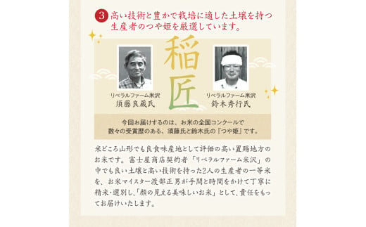 《 新米 》【 6ヶ月定期便 / 令和6年産 新米 】 プレミアムつや姫 計 6kg /月 ( 1回配送 2kg × 3袋 ) 特別栽培米 お米マイスター厳選米 ブランド米 2024年産 精米 米 白米 ブランド米 山形県 贈答 ギフト