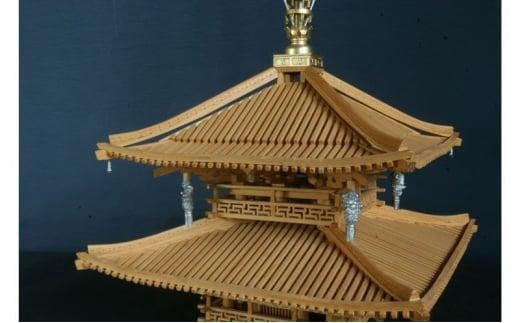 1/40 法隆寺 五重塔 構造モデル【小林工芸】総檜造り 木製美術建築模型 社寺 城 木製 建築 模型キット 専門 クラフト 趣味 工作 静岡市