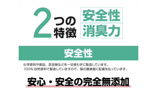 ピュアキャット6袋(合計24リットル)安全性と消臭力が自慢の無添加ペレット猫砂