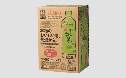 入間産茶葉使用　PETお～いお茶緑茶　600ml×24本【1400383】