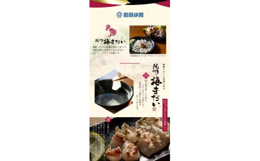 岩谷水産 紀州梅まだい しゃぶしゃぶセット / 鯛 真鯛 鯛しゃぶ 梅真鯛 魚貝 海鮮【iws204】