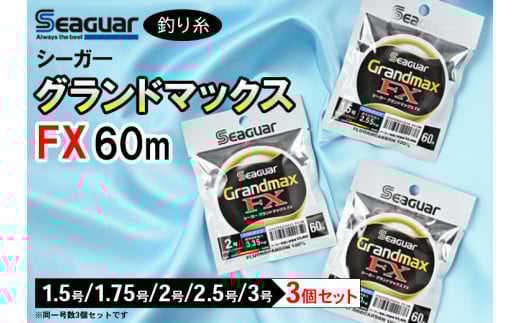2.5号】釣り糸（Seaguar）シーガーグランドマックスFX 60m「1.5