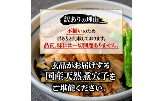 訳あり 煮穴子 300g 国産 肉厚 冷凍 あなご 穴子 天然 不揃い 魚介 魚介類 鮮魚 海鮮 魚 お魚 醤油 タレ 煮込み 玄品 高級 長崎県 産 大阪府 松原