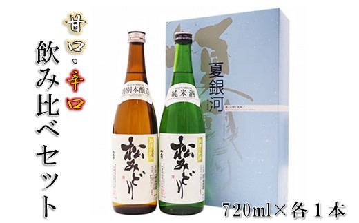 丹沢の地酒「松みどり」甘辛セット