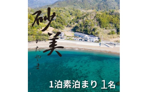 ＜1泊素泊まり1名様＞徳島県牟岐町　砂美かたやま　(利用不可期間あり)【1480661】