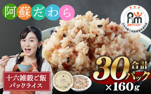 阿蘇だわら 十六雑穀ごはん パックライス 160g×30パック 国産