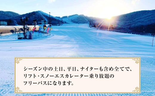 くじゅう森林公園スキー場 シーズン券1名様分