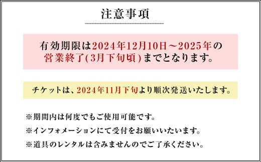 くじゅう森林公園スキー場 シーズン券1名様分