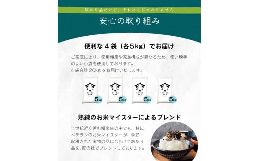 【定期便6回】 毎日食卓・米農家 応援米 20kg ( 5kg ×4袋)  × 6回 熊本県産 お米 白米 |  精米 白米 毎日食卓米 農家応援米 20キロ 定期便 お米 ブレンド米 家庭用 送料無料 熊本 コロナ支援 災害支援 フードロス くまもと 熊本県