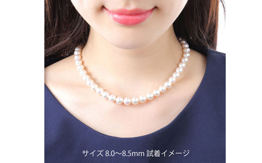 【大珠】 アコヤ真珠 8～8.5mm ネックレス ピアス セット 真珠 アクセサリー パール 母の日 入学式 卒業式 結婚式 冠婚葬祭 誕生石 フォーマル ジュエリー / 老舗の真珠専門店・高品質アコヤ真珠ネックレスセット8.0～8.5ミリ (ピアスセット)