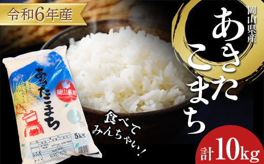 食べてみんちゃい！ 令和6年岡山県産米 あきたこまち 米 お米 ブランド米 銘柄米 備蓄 日本米 コメ ごはん ご飯 食品 TY0-0760