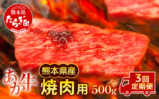 【定期便6回】A5くまもと黒毛和牛 焼肉 500g