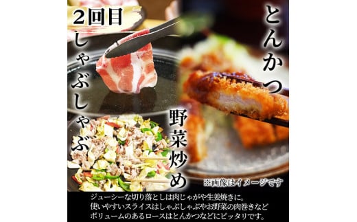 【定期便・全3回】九州産豚肉定期便＜3ヵ月連続・毎回2kg以上・合計7.5kg以上＞ 定期便 お楽しみ 頒布会 国産 肉 豚肉 豚バラ 冷凍 小分け すき焼き しゃぶしゃぶ 豚しゃぶ ランキング 人気 t0044-004