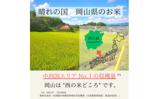 定期便 3ヶ月 令和6年産 お米 20kg（5kg×4袋） あきたこまち ひのひかり あさひ にこまる あけぼの きぬむすめ 特A 精米 白米 ライス 単一原料米 検査米 岡山県