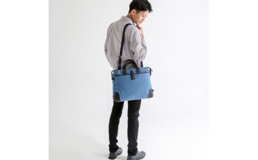 豊岡鞄　For The Blue Soft Briefcase（Oブルー）