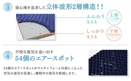 至福の眠りに導く 体圧分散 マットレス スリープフロージョン シングル 日本製【配送不可：沖縄・離島】