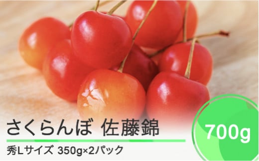  先行予約 さくらんぼ 佐藤錦 秀Lサイズ バラ詰め 700g(350g×2パック) 2025年産 令和7年産 山形県産 ns-snslb700