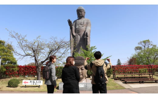 《 案内付き 》 非常階段で登る 牛久大仏 胎内 拝観 ツアー ※ 平日限定 ※ （ 5名様まで ） 貸切 体験 参加券 体験チケット 観光