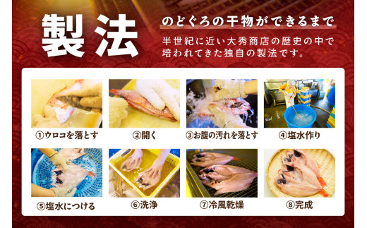 大秀商店の「のどぐろ一夜干し（極超特大）」（2尾入り） 魚介 魚 一夜干し 干物 のどぐろ 特大 加工品 2尾 アカムツ 【1202】