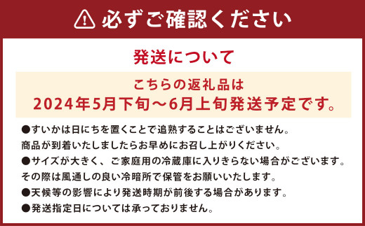 益城町産 スイカ 小玉 ひとりじめ 3玉 6.5kg以上